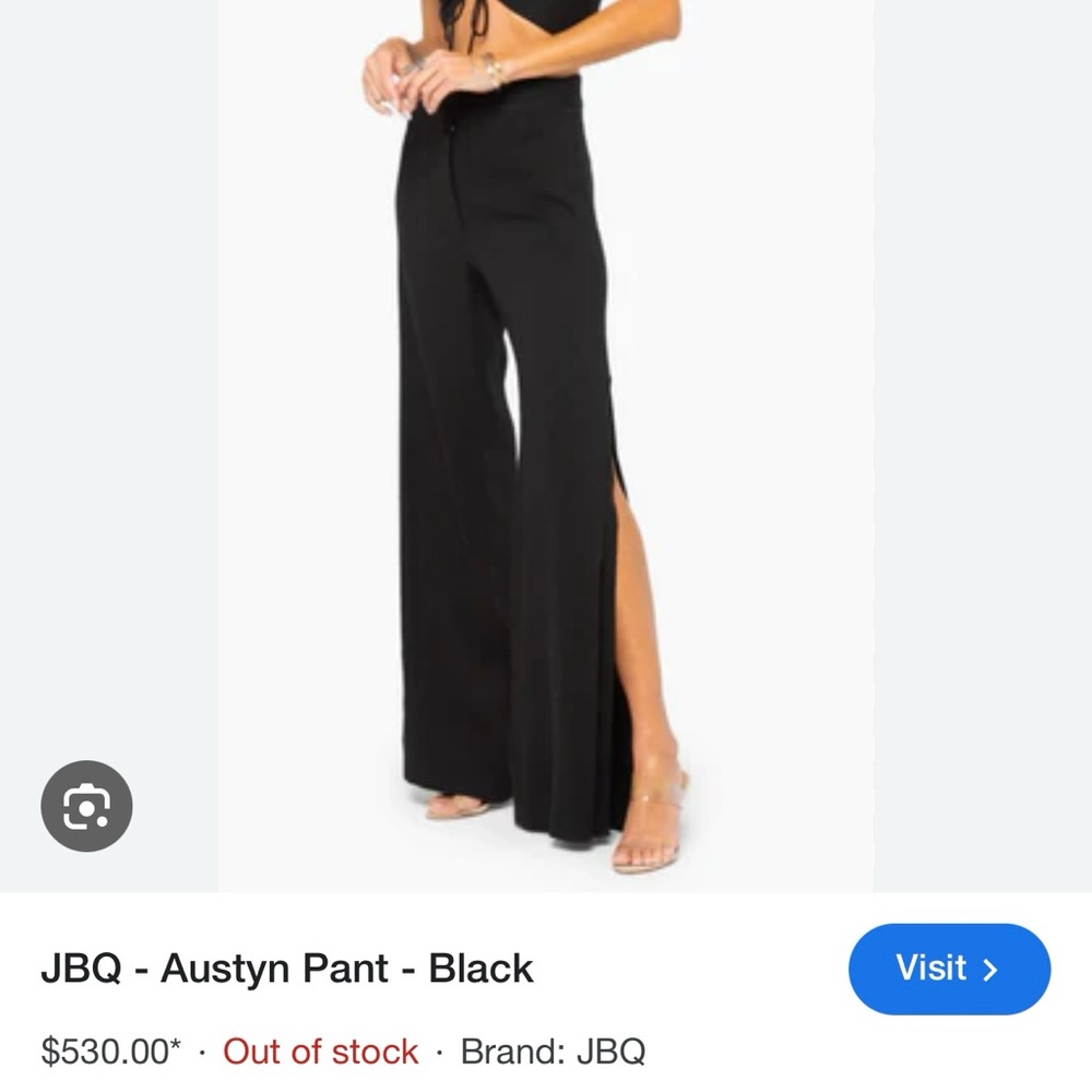 NWT Just Bee Queen Austyn Pants in Black Linen Trousers Size S